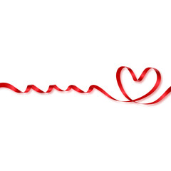 Sticker - valentines day ribbon vector