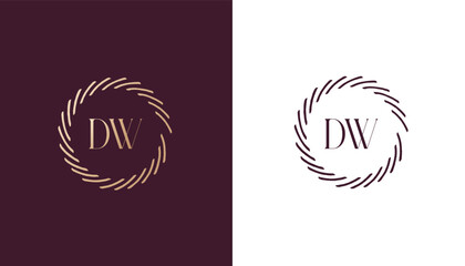 DW logo design vector image