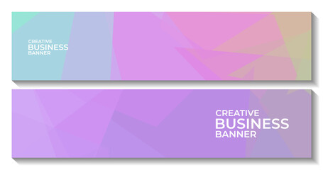 set of abstract creative arts banner background for business ads