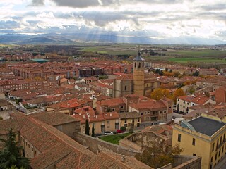 Wall Mural - To the north of Madrid sits the rustic city of Ávila. Medieval walls surround the preserved 16th-century town.