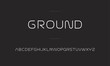 © KKK - basic simple alphabet font lettering vector typography ground typeface san serif Abstract thin line font
