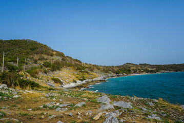 Wall Mural - Koh Sichang Thailand, Travel Thailand, Beautiful landscape, Beautiful sea. A beautiful beach at the island of Koh Sichang, close to Bangkok, Thailand.