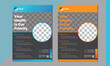 Medical  Flyer Design Template , Two Color, Vector Template,