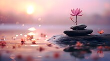 Zen Stones And Flower