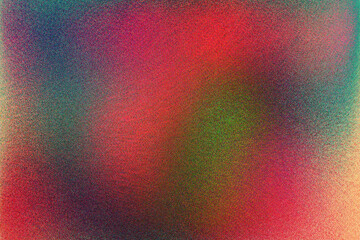 Wall Mural - Color gradient blur background, red orange purple yellow vibrant abstract on black, noise texture effect.