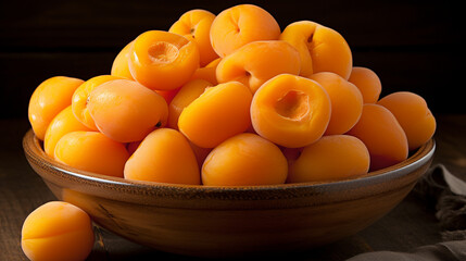 Wall Mural - apricots in a basket