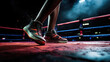 Boxer's agile footwork