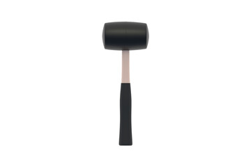 Wall Mural - Rubber mallet isolated on white background. Top view. 3d render