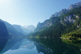 Fototapeta Niebo - Gosau lake in the Austrian Alps	