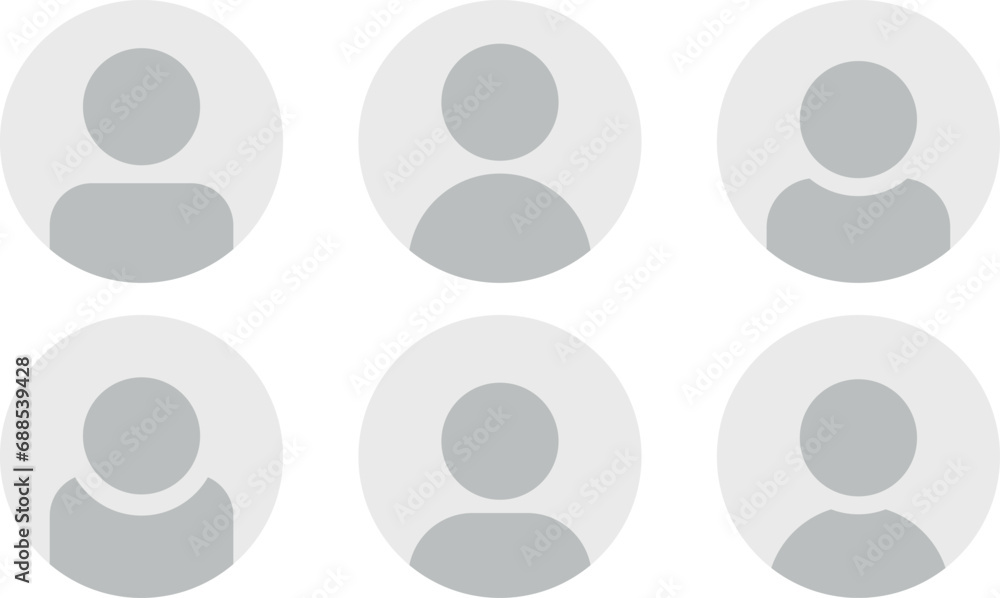 Avatar, user profile, person icon collection, gender neutral silhouette ...