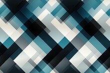 Checkered Seamless Pattern On A Blue Black Plaid Shirt Of Tartan Lumberjack On A White Background