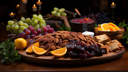 Canvas Print - christmas cookies and nuts