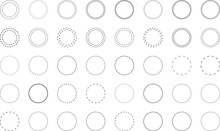 Dotted Line Circle Frame Vector