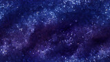 Fototapeta Kosmos - Blue and purple glitter powder, dusted pattern - Seamless tile. Endless and repeat print.