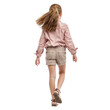 © Lucas - view of a child standing, transparent background, back view girl