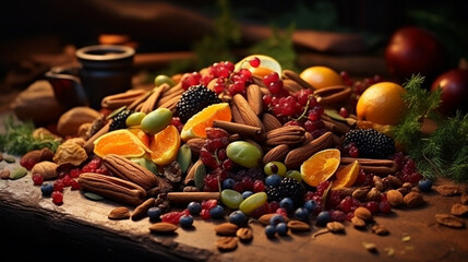 Wall Mural - chocolate and nuts