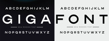 Futurism style alphabet. Thin segment line font, minimalist type for modern futuristic logo, elegant monogram, digital device and hud graphic. Minimal style letters, vector typography design