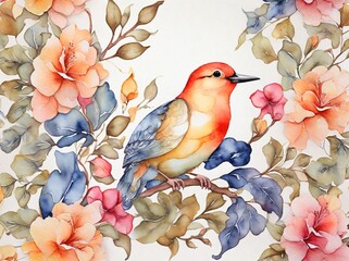 Wall Mural - bird on a branch