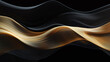 © Lauren - Black and Gold Abstract waves