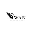 swan logo anime design symbol beauty business natural