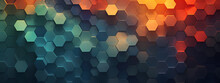 A High-detail Abstract Background Featuring A Complex Network Of Interconnected Hexagons