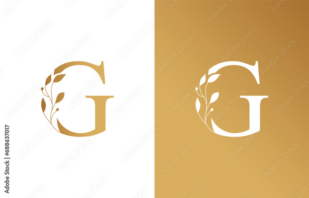 Beauty Natural Leaf Logo Design Stock Vector | Adobe Stock