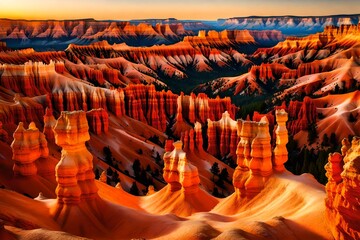 Canvas Print - bryce canyon national park at sunrise, utah,USA.-