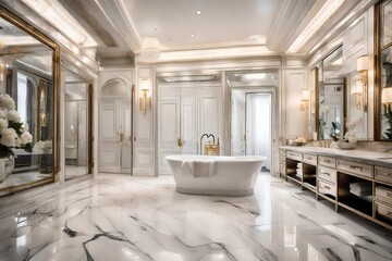 Wall Mural - interior of bathroom,Luxury marble bathroom