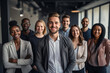 © Bojan - Diversity business people in StartUp company. Team, managers or proud employees smiling with leadership or group support for growth in office