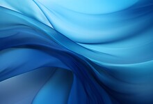Background Of Blue Silk Folded Forming Waves