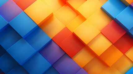 Wall Mural - abstract background of colorful cubes. Generative AI