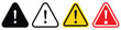 exclamation mark sign warning triangle icon set