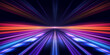 © Phantip - Modern abstract high-speed light trails effect on dark background. Futuristic dynamic movement concept. Speed road, velocity pattern for banner or poster design background.Vector eps10.