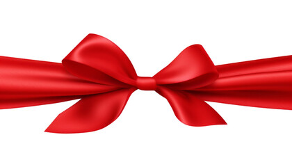 Wall Mural - red bow isolated on transparent background cutout
