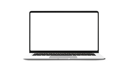laptop with blank screen isolated on transparent background Remove png, Clipping Path, pen tool