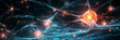 © Dar1930 - graphical representation of the neural network in the human brain. AI generative.