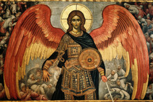 The Depiction Of St Michael The Archangel In Byzantine Art . AI Generative.