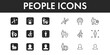© The Imaginary Stock - People icons set vector design.