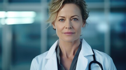 Portrait of a doctor in front of the hospital