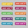 shop now button with shopping cart.Modern collection for website. Online shopping. Click here, apply, buttons hand pointer clicking. Web design.