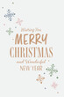 © Karolina Madej - Hand drawn Christmas greeting card with snowflakes. Vector illustration