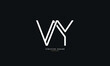 Alphabet letters VY or YV logo monogram