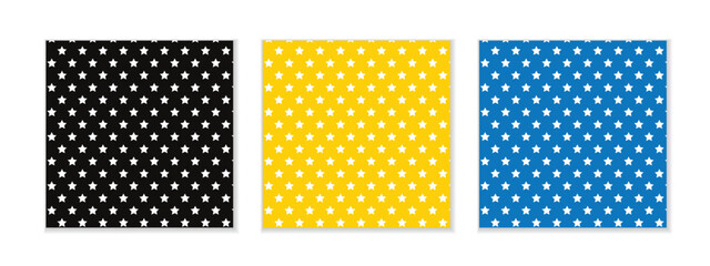 Wall Mural - abstract seamless geometric set of white star pattern art perfect for banner poster.