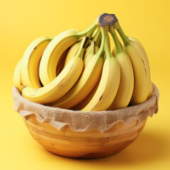 Wall Mural - Fresh Banana bunch in bowl