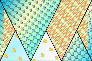 Wall Mural - Multiple digital patterns - triangular - MP01