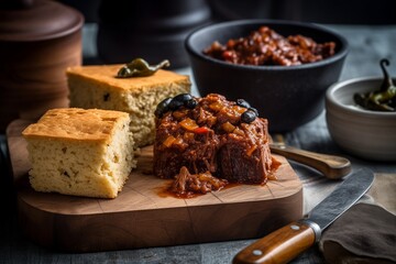 Meaile bread. Cornbread in Zambia. African National Food Dish. 