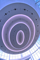 Wall Mural - Purple oval patterns in 3d doughnut shape