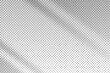 © Omeris - Shadow blinds. Sun light from window. Overlay effect. Shade jalousie transparent. Isolated background. Window blind. Reflection shadows on wall. Realistic soft shade. Horizontal shading mockup. Vector