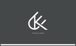 Alphabet letters UK or KU logo monogram