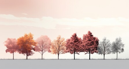 colored autumn trees,